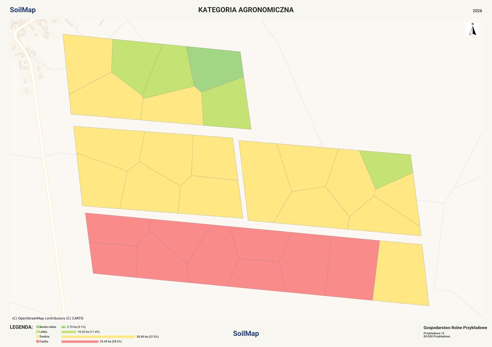 Mapa: kategoria agronomiczna gleby